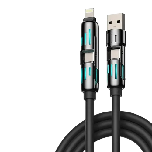 4-in-1 USB Charging Cable | 240W Fast Charge & Data Sync